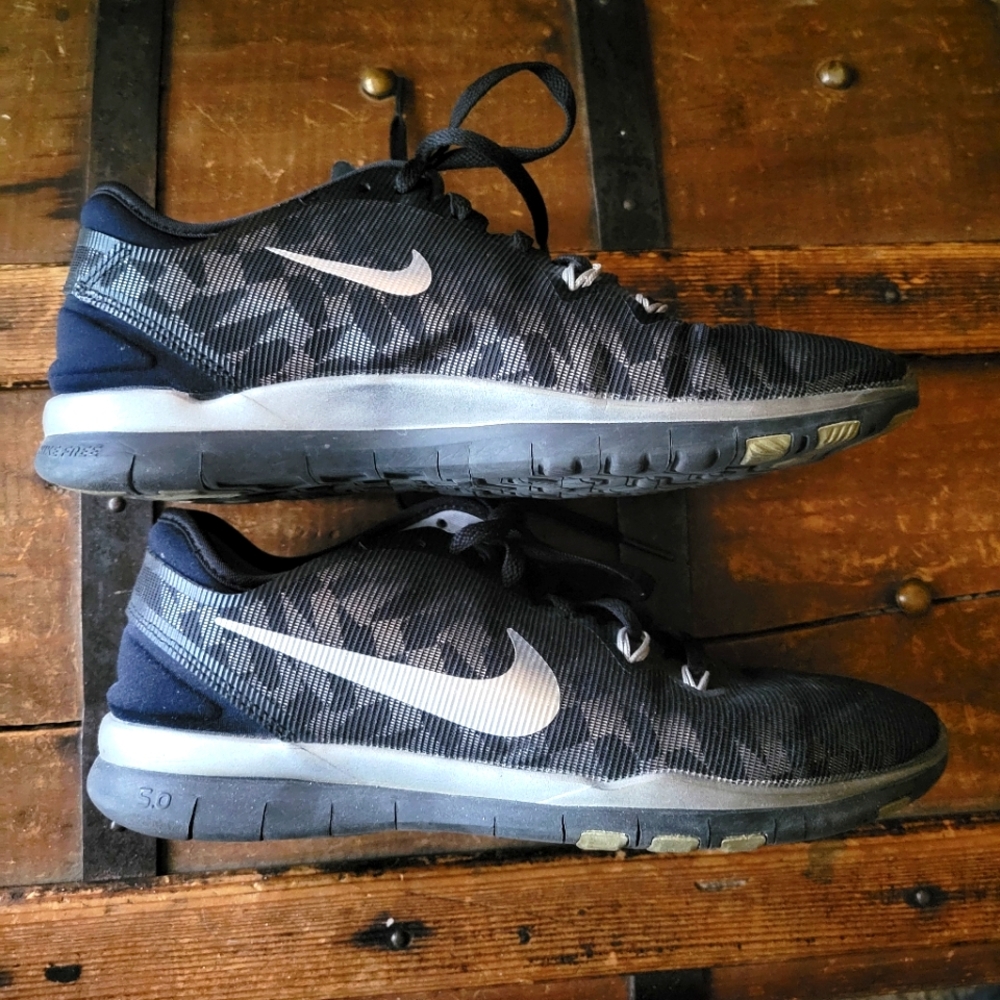 Nike Free 5.0 TR Fit 5 Black Metallic Silver